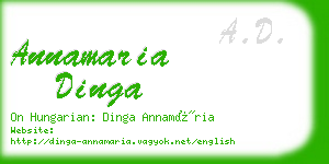 annamaria dinga business card